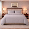 Duvet Hotelero Gris 144 Hilos Polialgod n 50/50 + Fundas Casa LiLe