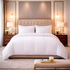 Duvet Hotelero Blanco 250 Hilos Polialgod n 60/40 + Fundas Casa LiLe