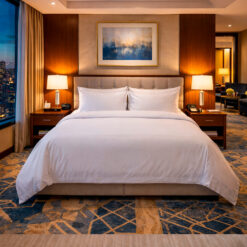 Juego de Sábanas Hoteleras 100% Algodón 300 Hilos Blancas