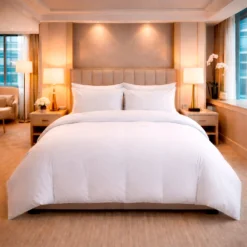 Duvet Hotelero Blanco 300 Hilos Polialgod n 60/40 + Fundas Casa LiLe
