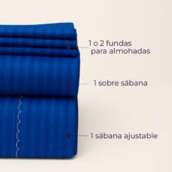 Juego de sábanas premium azul rey