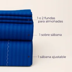 Juego de S banas Premium Azul Rey Casa LiLe