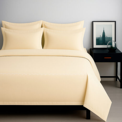 Juego de sábanas algodón beige