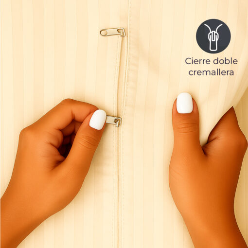 Juego de duvet más plumón beige luxury