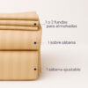 Juego de sábanas premium beige