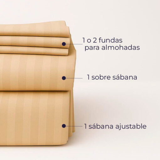 Juego de sábanas premium beige