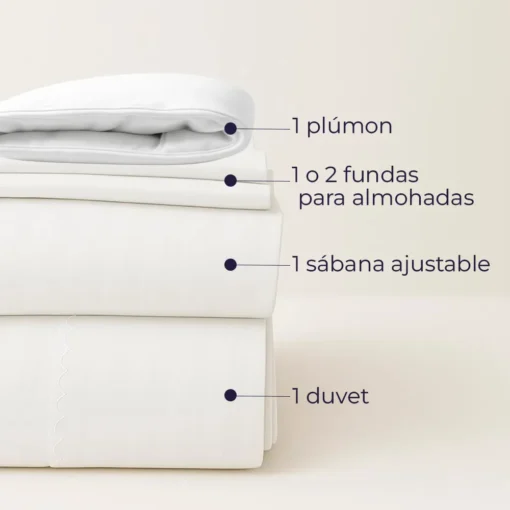 Combo juego de duvet blanco luxury + plum n Casa LiLe