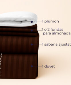 Juego de duvet más plumón café luxury