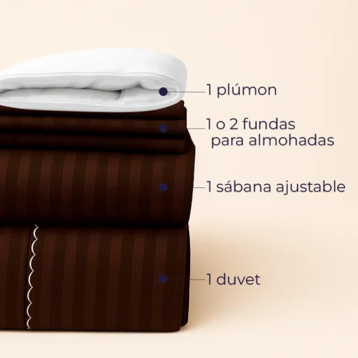 Combo juego de duvet caf luxury + plum n Casa LiLe