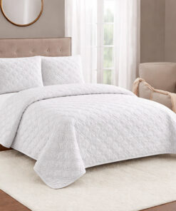 Colcha Española Microembosada Blanca