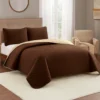 Colcha Espa ola Microembosada Caf / Beige Casa LiLe
