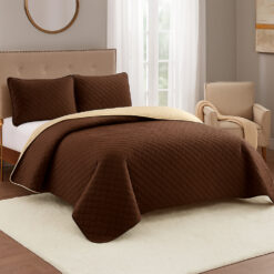 Colcha Española Microembosada Café / Beige