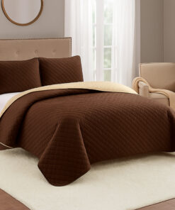 Colcha Española Microembosada Café / Beige