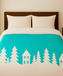 Duvet Navideño Doble Faz – Invierno Azul