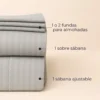 Juego de S banas Premium Gris Casa LiLe