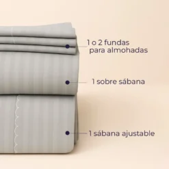 Juego de S banas Premium Gris Casa LiLe