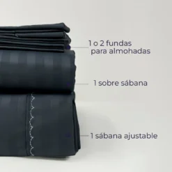 Juego de S banas Premium Gris Oscuro Casa LiLe