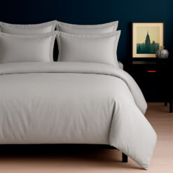 Combo Juego de Duvet 300 hilos Gris Claro + Plumón