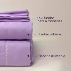 Juego de S banas Premium Lila Casa LiLe