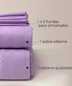 Juego de sábanas premium lila