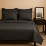 Juego de Sábanas Algodón Negro 400 hilos