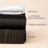 Combo: juego de duvet negro luxury + plum n Casa LiLe