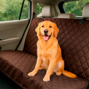 Protector de silla de carro trasero café