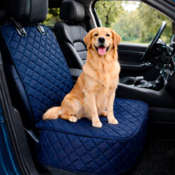 Protector de silla de carro delantero impermeable premium azul oscuro