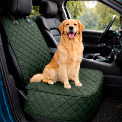 Protector de silla de carro delantero impermeable premium verde militar