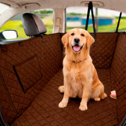 Protector para silla trasera impermeable café