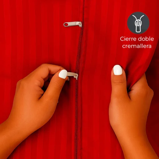 Combo juego de duvet rojo luxury + plum n Casa LiLe