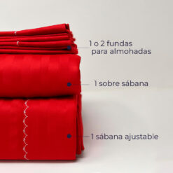 Juego de sábanas premium rojo