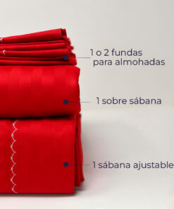 Juego de sábanas premium rojo