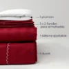 Combo: juego de duvet vinotinto luxury + plum n Casa LiLe