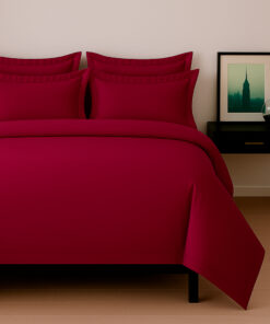 Juego de sábanas vinotinto