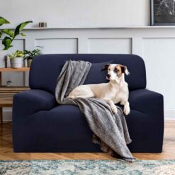 Protector de sofá premium azul oscuro un (1) puesto