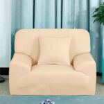 Protector de sofá premium beige un (1) puesto