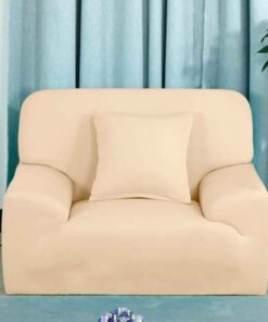 Protector de sofá premium beige un (1) puesto