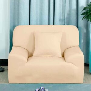Protector de sofá premium beige un (1) puesto