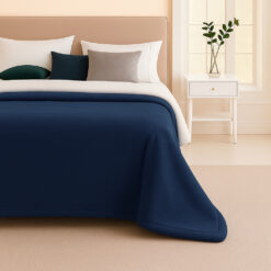 Cobija piel de conejo sintética Azul Oscuro