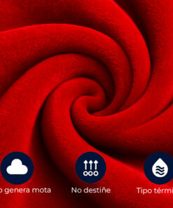 Cobija piel de conejo sintética roja