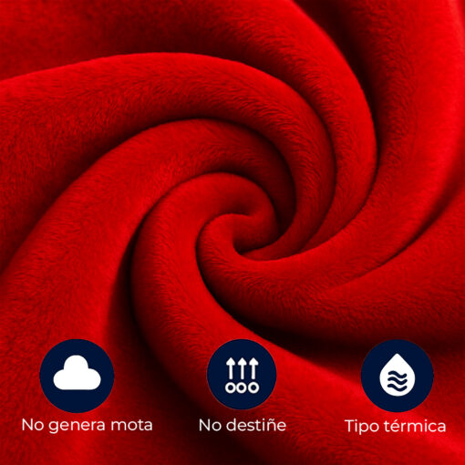 Cobija piel de conejo sintética roja