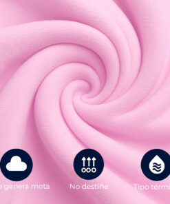 Cobija piel de conejo sintética rosada