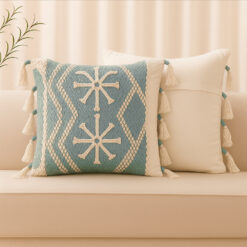 Cojín decorativo rústico macedonia menta