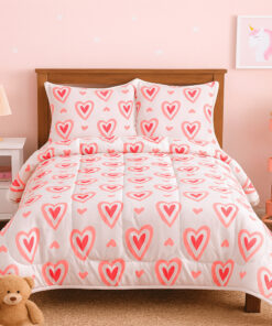 Edredón Infantil Corazones Rosados