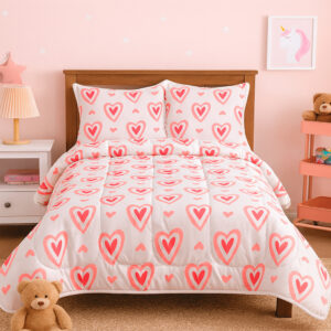 Edredón Infantil Corazones Rosados
