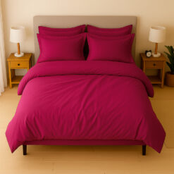 juego de duvet más plumón vinotinto