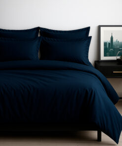 Juego de duvet algodón azul oscuro