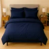 Juego de Duvet Azul Noche liso 100% Microfibra Casa LiLe