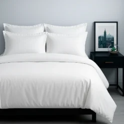 Combo Juego de Duvet en Algod n 200 Hilos + Plum n Blanco Casa LiLe
